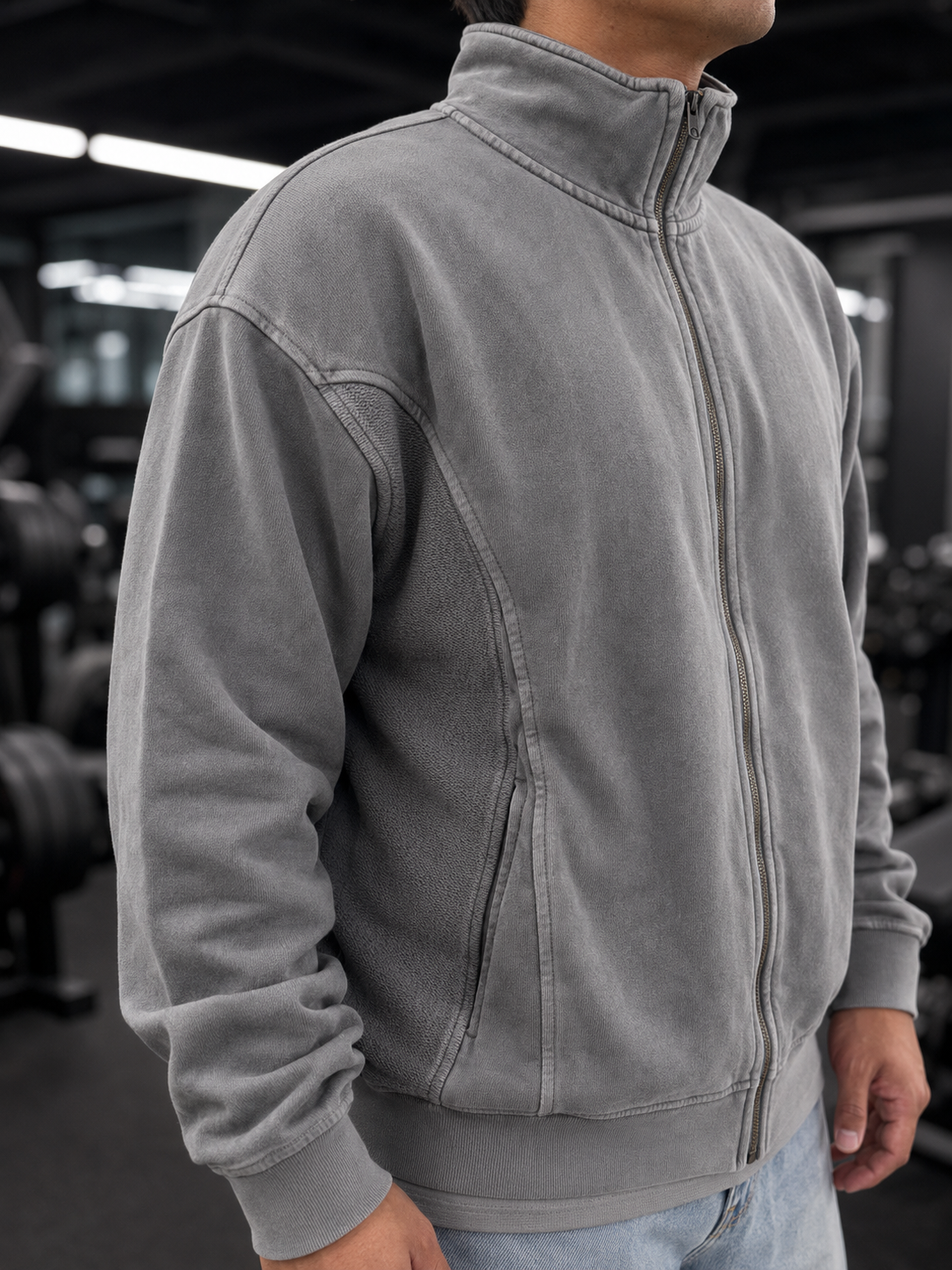 Antartic Hoodie ZIP con efecto deslavado de 440 gramos